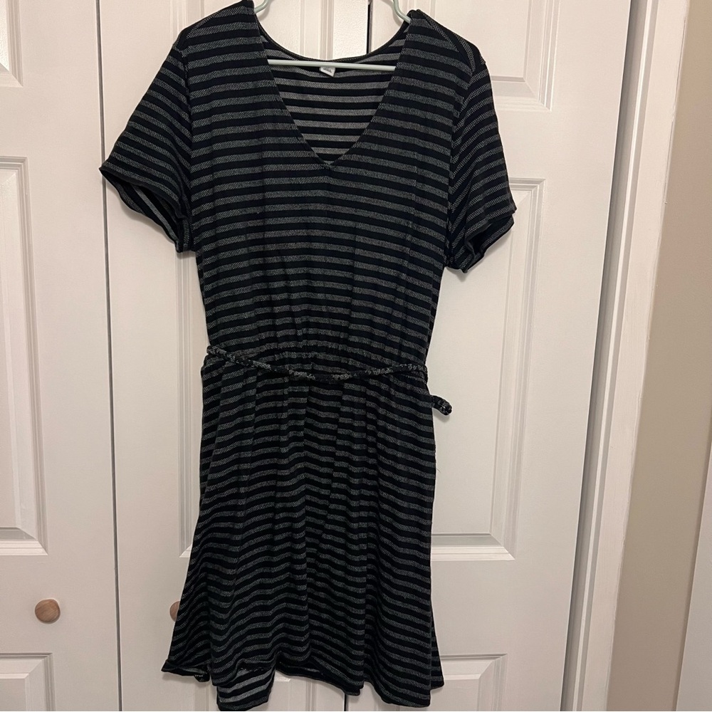XXL Striped T-shirt Dress with Tie Old Navy
